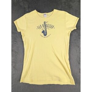 XL Van Morrison 2006 Tour T-Shirt Pay The Devil Concert Yellow Size Bella Cotton